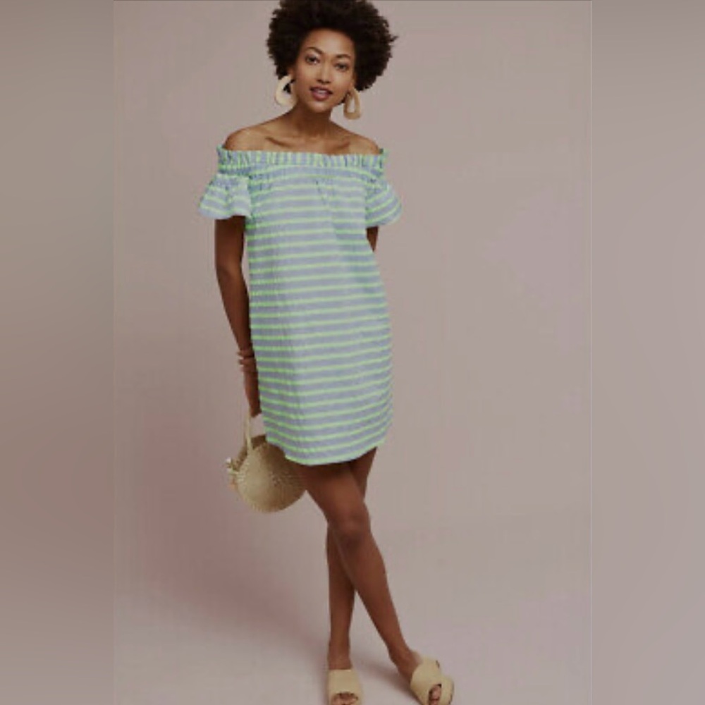 NWOT Anthropologie Corey Lynn Carter Bayside Off-the-Shoulder Dress